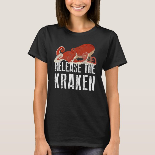 Camiseta Kraken Marine Retro Sea Coo (Anverso)