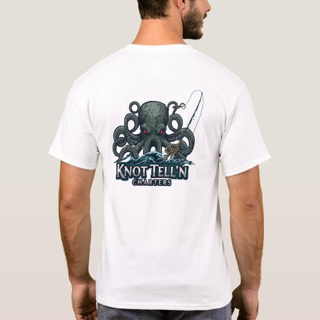 Camiseta Kraken - Virginia Beach Fishing Charter (Reverso)