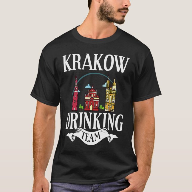 Camiseta Krakow Poland City Trip Skyline Map Travel (Anverso)