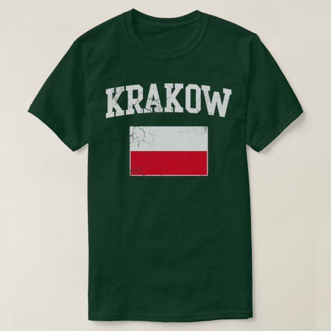 Camiseta Krakow Polonia Bandera Polska Polski (Diseño del anverso)
