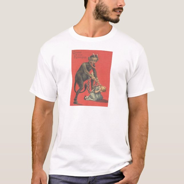 Camiseta Krampus Castigando Chica (Anverso)