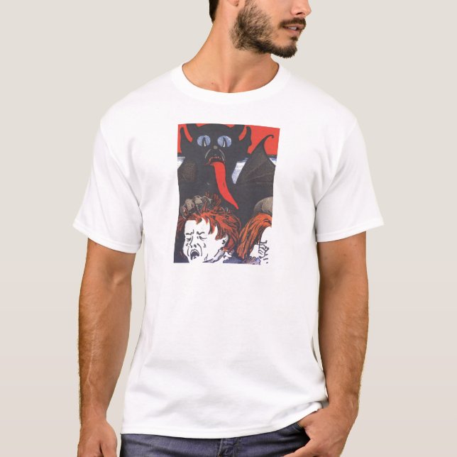 Camiseta Krampus Castigando Niños (Anverso)