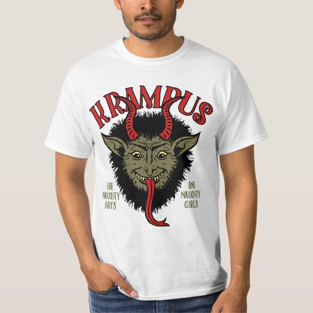 Camiseta Krampus hace frente a travieso (Anverso)