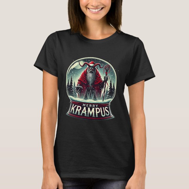 Camiseta Krampus Llega A La Ciudad Horror Merry Krampus Chr (Anverso)