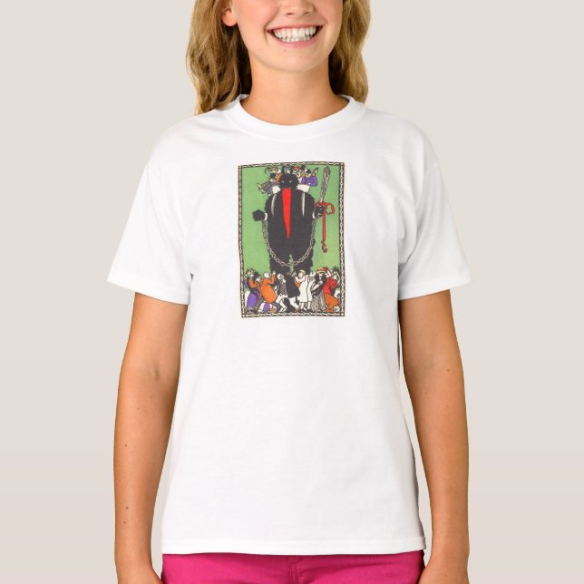 Camiseta Krampus Recolectando A Las Personas Malas (Anverso)