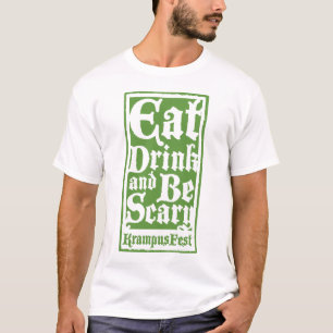 Camiseta ¡Krampus - sea asustadizo! (verde)