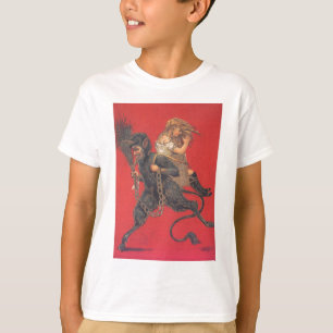 Camiseta Krampus secuestrando niña