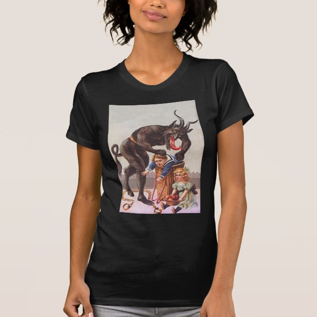 Camiseta Krampus Secuestrando Niños (Anverso)