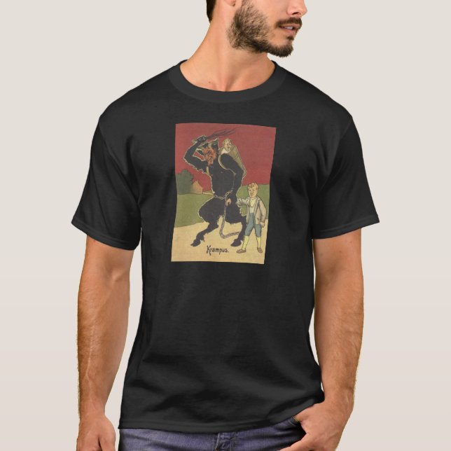 Camiseta Krampus Secuestrando Niños (Anverso)