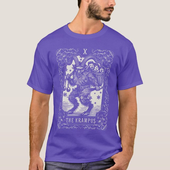 Camiseta Krampus Tarot Card Design Christmas Season Evil Pa (Anverso)