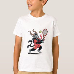 Camiseta Krampus Tenis Cancha de Navidad Demonio de Tenis 
