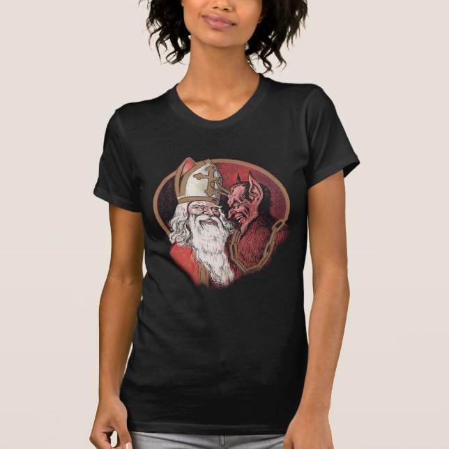 Camiseta Krampus y navidad de Santa (Anverso)