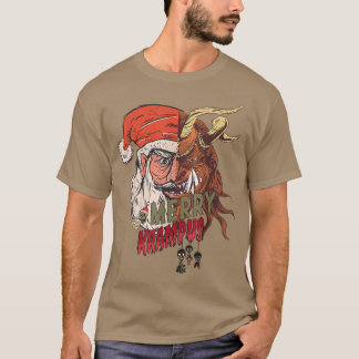 Camiseta Krampusnacht Merry Krampus y Santa Horror Christ