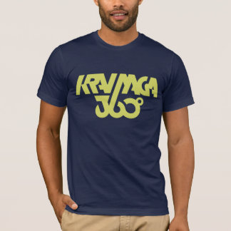 Camiseta Krav Maga 360 - azul marino/amarillo