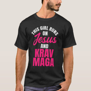 Camiseta Krav Maga Chica Corre En Conta De Autodefensa De J