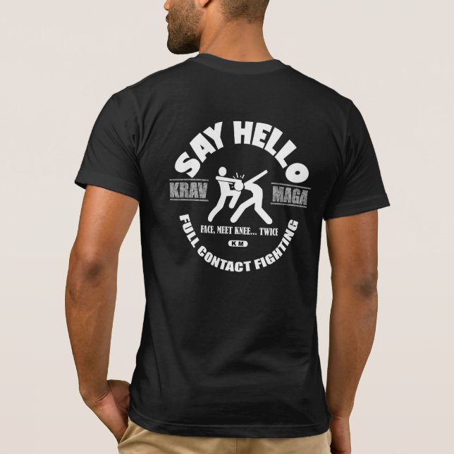 Camiseta Krav Maga: Diga hola el manganeso (Reverso)