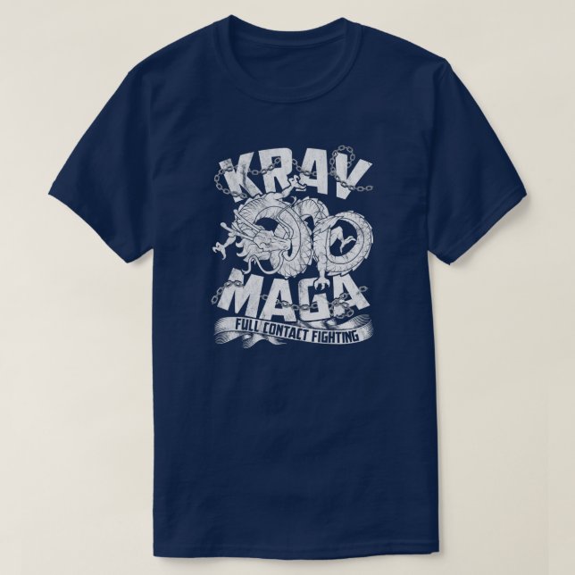 Camiseta Krav Maga para hombres que luchan contra la autode (Diseño del anverso)