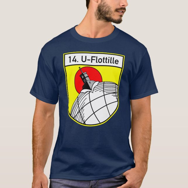Camiseta Kriegsmarine 14th Emblem de la Flotilla en U (Anverso)