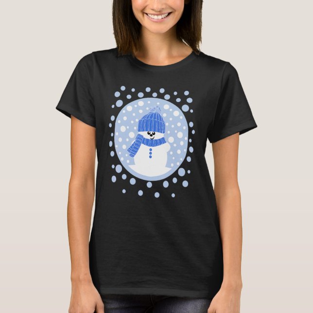 Camiseta Krimbles Dotty Snowman Con Blue Wooly Gorra Y (Anverso)