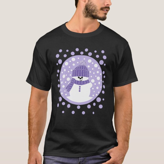 Camiseta Krimbles Dotty Snowman con Lilac Wooly Gorra A (Anverso)