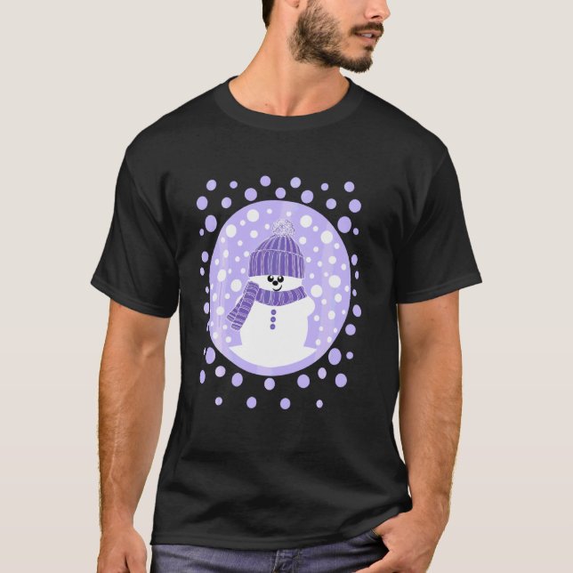Camiseta Krimbles Dotty Snowman con Lilac Wooly Gorra A (Anverso)