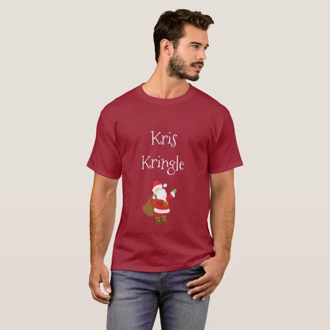 Camiseta Kris Kringle aka Santa Claus Personalizado Textos (Anverso completo)