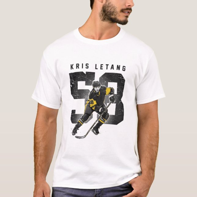 Camiseta kris letang number retro (Anverso)