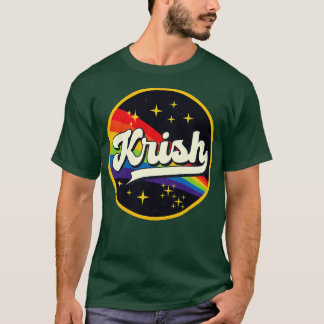 Camiseta Krish Rainbow en un estilo de vintage espacial