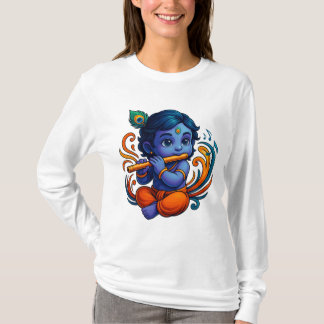 Camiseta Krishna bebé con flauta - Vibes de paz | Vibrante 