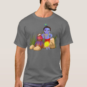 Camiseta Krishna traviesa con su mancha de mantequilla Kris