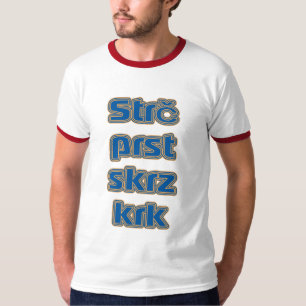 Camiseta Krk del skrz del prst de Strč (lengua-tornado
