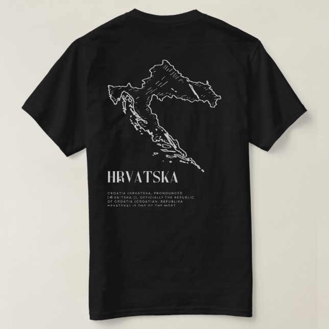 Camiseta Kroatien Karte Shirt (Reverso del diseño)