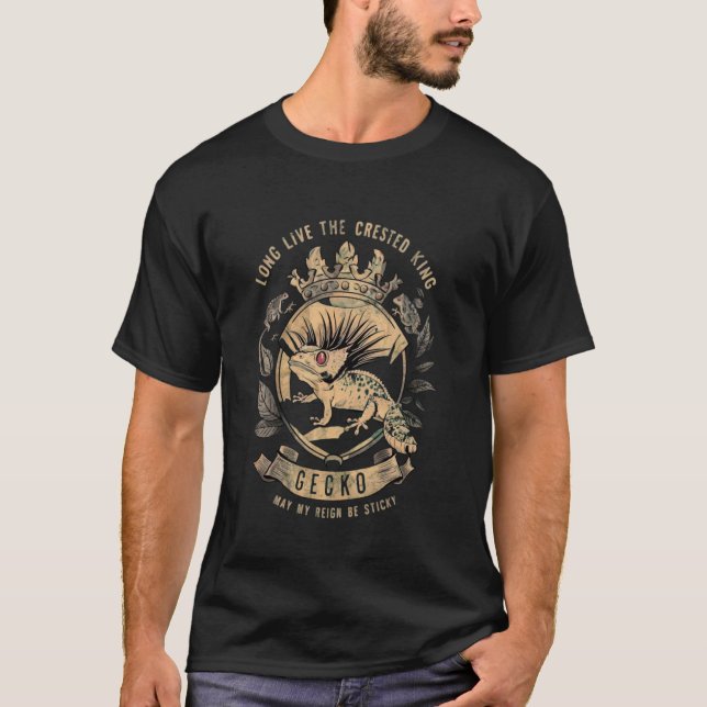 Camiseta Kronengecko long live the crested king, gecko, may (Anverso)