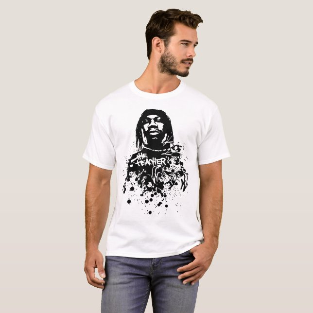 Camiseta Krs uno el profesor del blanco del golpeador del (Anverso completo)