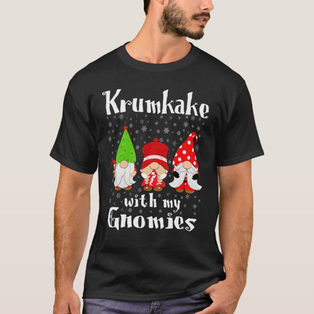 Camiseta Krumkake With My Gnomies - Norwegian Waffle Cookie (Anverso)