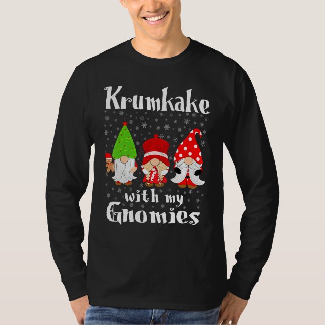 Camiseta Krumkake With My Gnomies - Norwegian Waffle Cookie (Anverso)