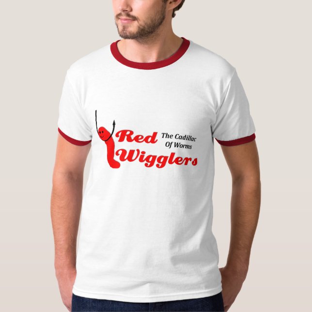 Camiseta KRW Wigglers rojo Cadillac de gusanos (Anverso)