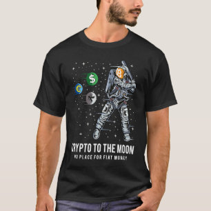 Camiseta Krypto Moon Astronauta BTC Crypto Bitcoin