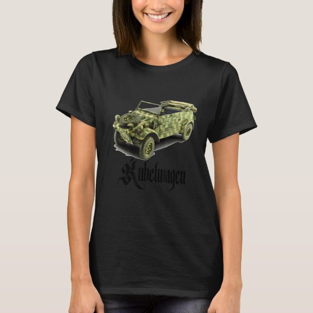 Camiseta Kübelwagen Ejército Alemán fuera de la carretera 4 (Anverso)