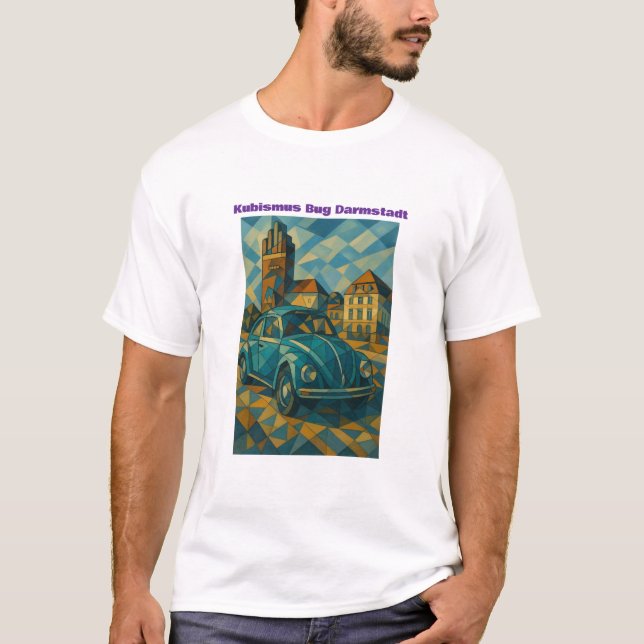 Camiseta Kubismus Bug am Fünffingerturm Darmstadt (Anverso)