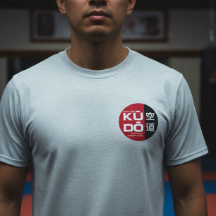 Camiseta Kudo – Emblema minimalista de artes marciales japo