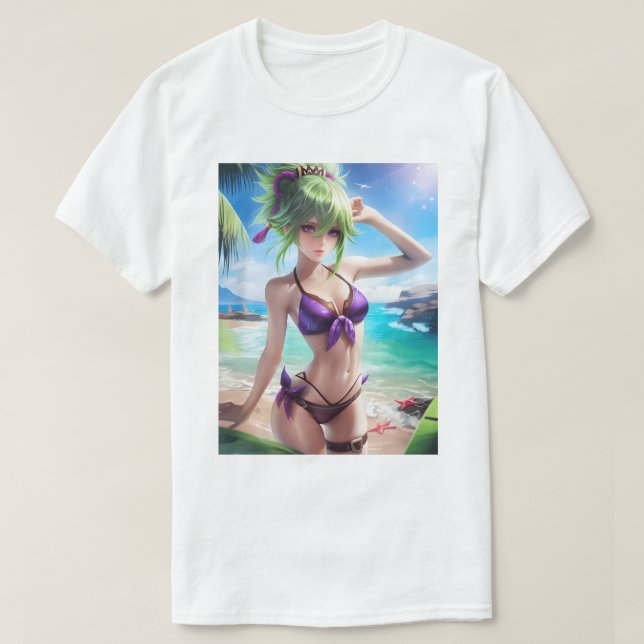 Camiseta Kuki Shinobu Swimsuit 76 (Diseño del anverso)