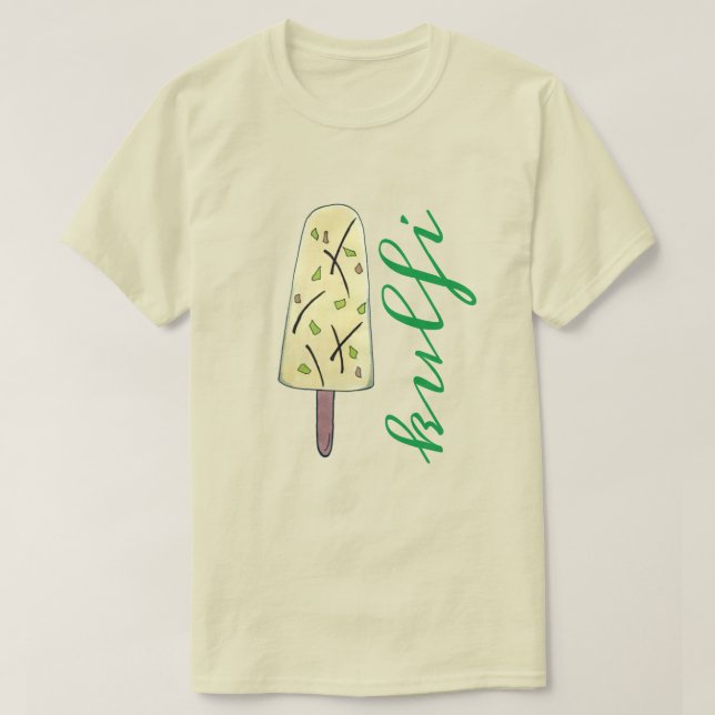 Camiseta Kulfi Qulfi Dessero congelado de helado de comida  (Diseño del anverso)