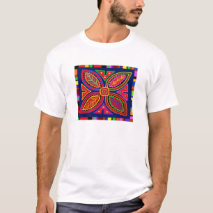 Camiseta Kuna Indian Mola Flora
