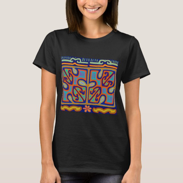 Camiseta Kuna Indian Music Box - San Blas Mola (Anverso)