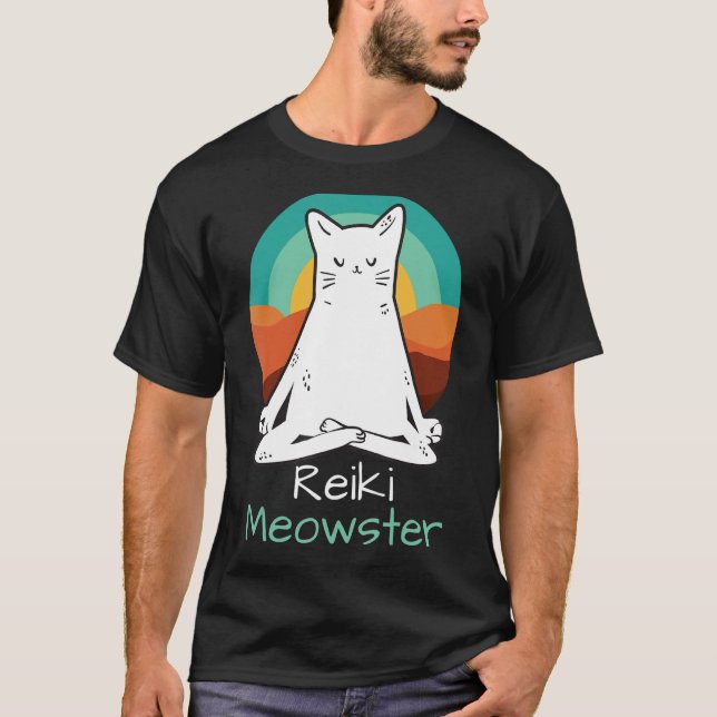 Camiseta Kundalini Ropa Reiki Curando Gato Lightworker (Anverso)