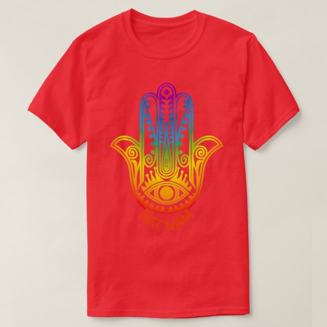 Camiseta Kundalini Yoga Sat Nam Kundalini Hamsa (Diseño del anverso)