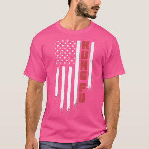 Camiseta Kung Fu Bandera Estadounidense Kung Fu Martial Art