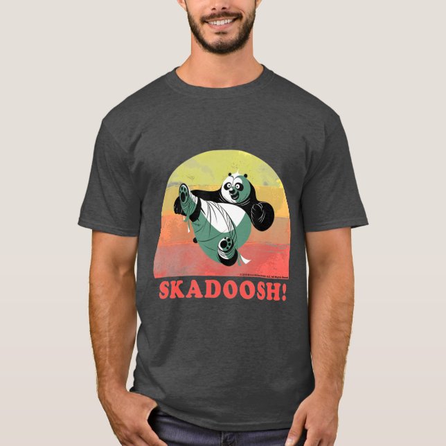 Camiseta Kung Fu Bear Skash Retro Circle Portrait friend bo (Anverso)