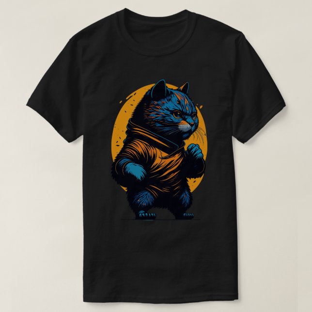 Camiseta Kung Fu Cat (Diseño del anverso)